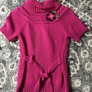 Gymboree Pink Knit Sweater with Flower Accent